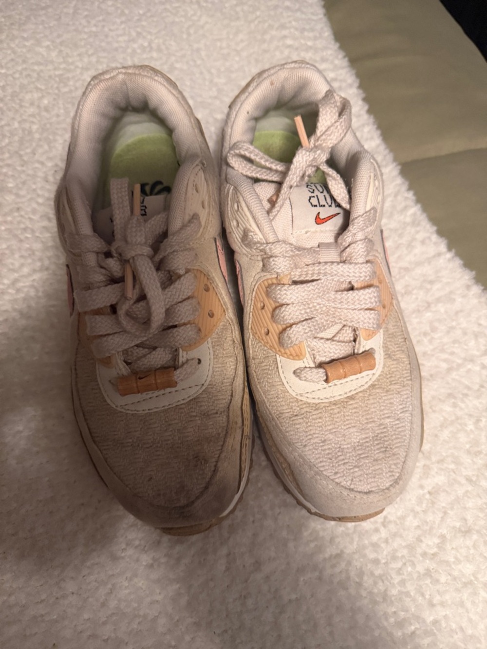 Nike Kids Pink and Beige Casual Sneakers